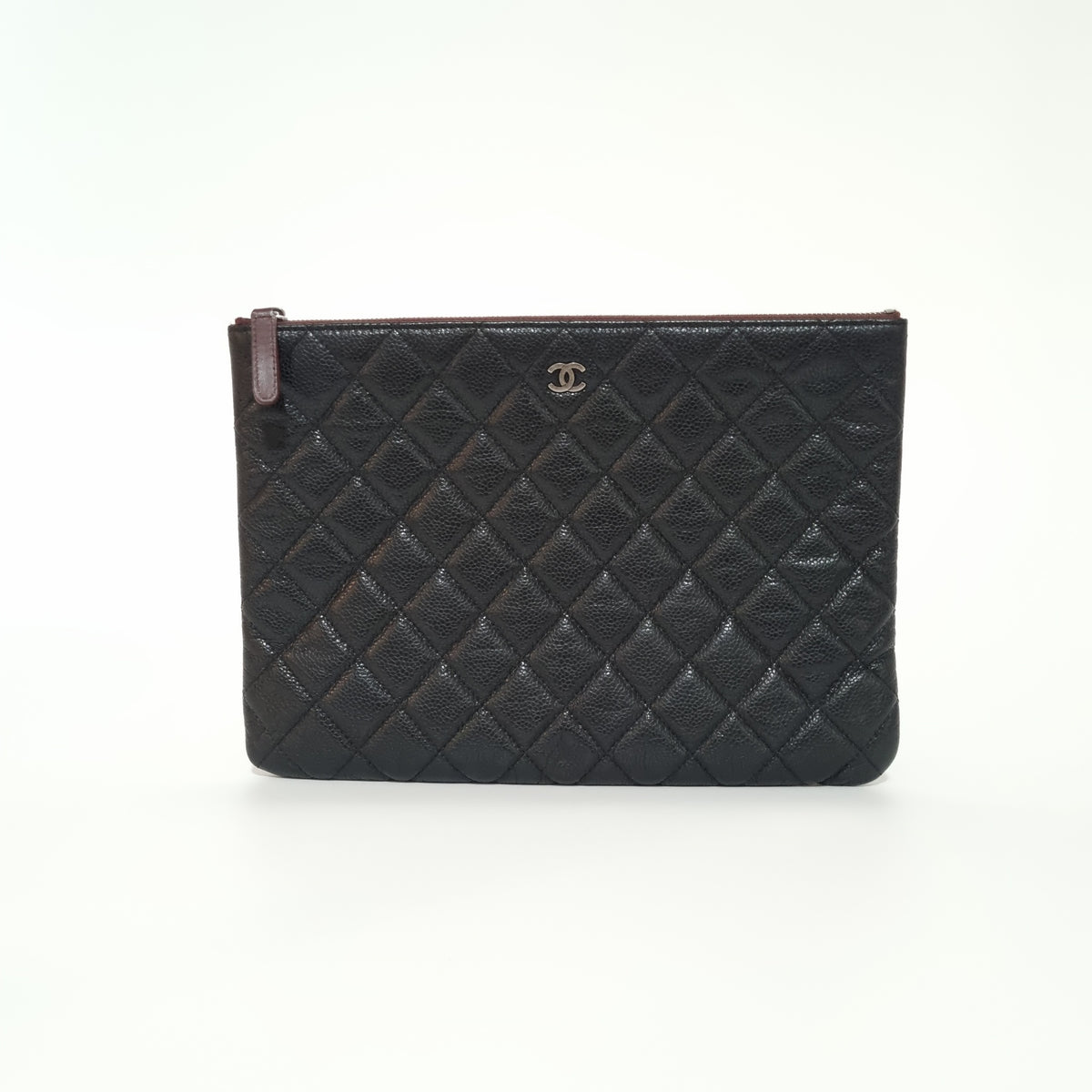 Chanel Mini Vanity Top Handle Case Black Lambskin Brushed Gold Hardwar –  Madison Avenue Couture